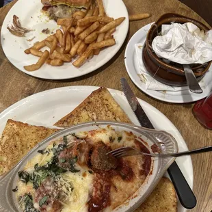 Cuban, meatballs, remnants of French onion soup