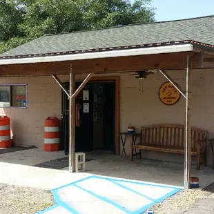 the front entrance of a restaurant