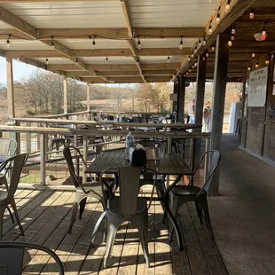 View of outside covered seating