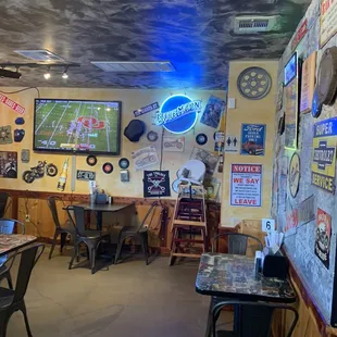 Inside seating and decor