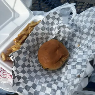 Kids cheese hamburger