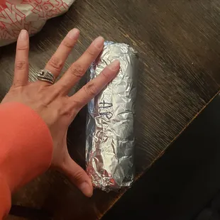 Average burritos- mostly beans and rice $13