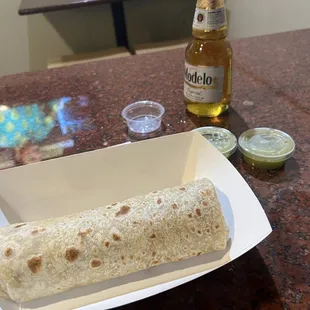 Flavorful food with homemade tortillas! Salsa is fresh and  flavorful. $15 for a burrito and a beer. Can&apos;t beat that!