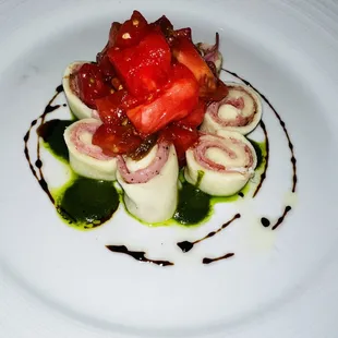 House - made Mozzarella with ham and tomato