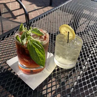 Lemon Infused Vodka and a Bourbon salad...both very good.