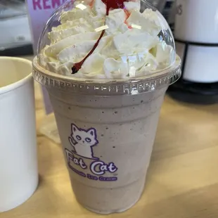 Coffee toffee and midnight Oreo milkshake