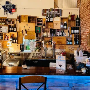 the bar and counter