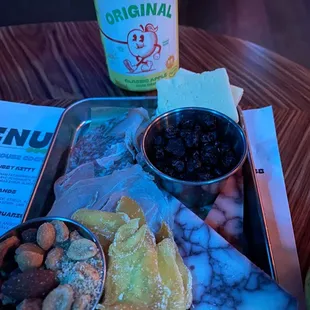 a plate of food on a table