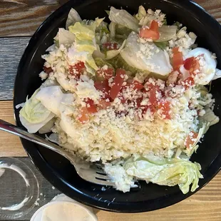 Small Side Salad with Ranch dressing