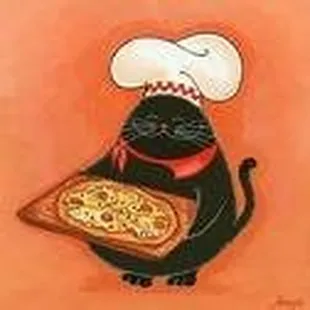 a black cat wearing a chef's hat