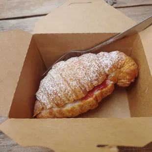 Strawberry cream cheese croissant