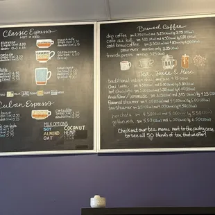 Coffee Menu