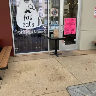 outside