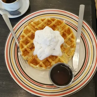 Vegan Waffle a La Mode