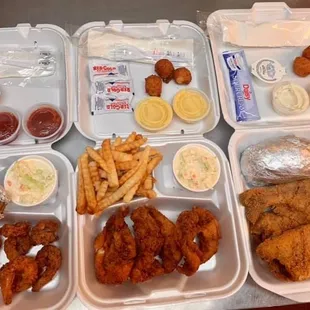 a tray of food