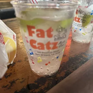 Tito's and sprite with 2 limes