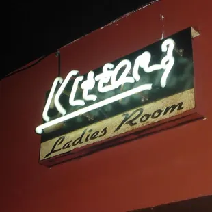 Ladies room signage.