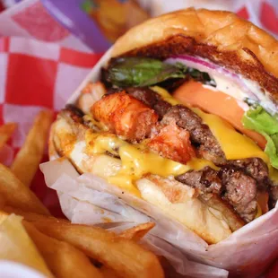 Lobster Cheeseburger