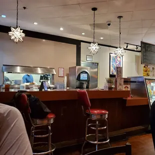 sushi and sashimi, interior