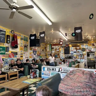 interior, burgers