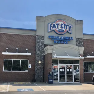 the front of the building