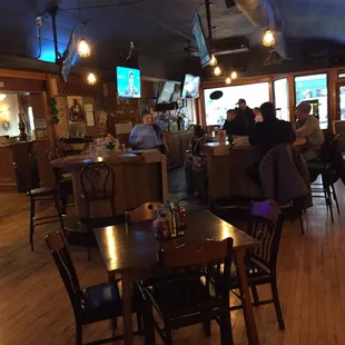 Bar and seating area