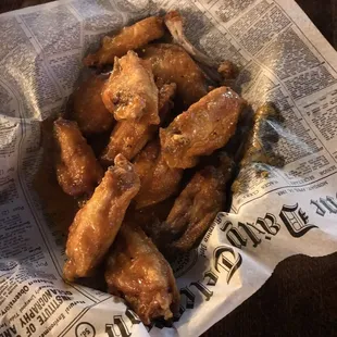 Spicy garlic wings on wing night   Wednesday .35 cents a piece. 8.40 for  2 dozen.  They were awesome!!!!