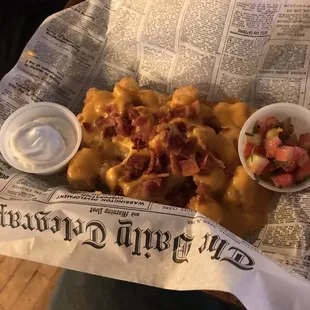 We had them with pico and sour cream on the side.  All awesome