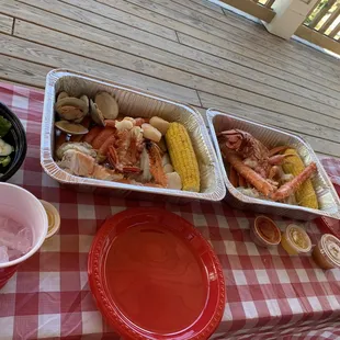 a table of food