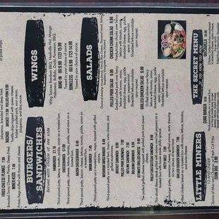the menu