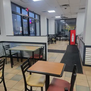 the inside of a restaurant