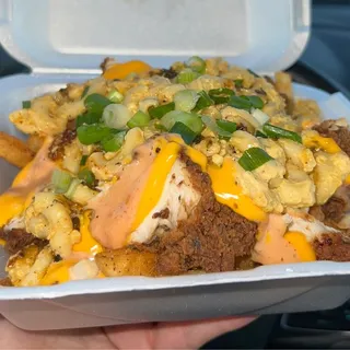 Chicken Cheese Fries with Mac