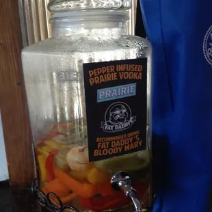 Bloody Mary infused vodka - will have to try sometime