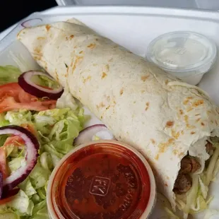 Carne asada (steak burrito)