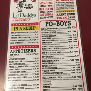 Po-Boys, BBQ, Gumbo, Appetizers...