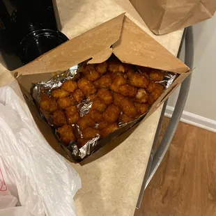 Regular tots instead of dirty tots.