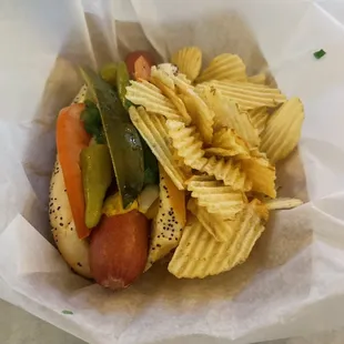 Chicago Dog YUM!! Taste of home