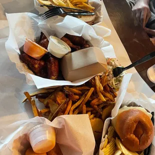 a variety of food items