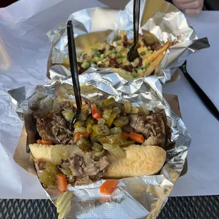 a person eating a sandwich