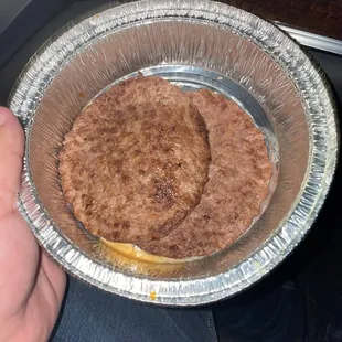 Doggie burger from kindness of owner