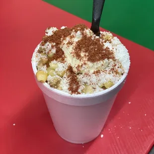 VASO DE ELOTES, perfect snack while you wait for the rest of your food order