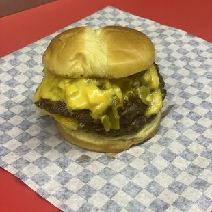 Our &quot;EL RIO&quot; Double Green Chile Cheeseburger. This is our Passion