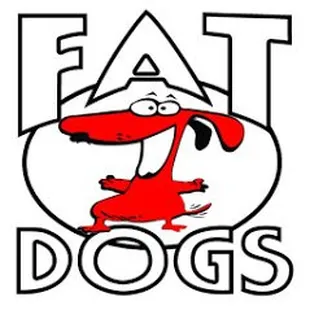 a cartoon dog with a red collar