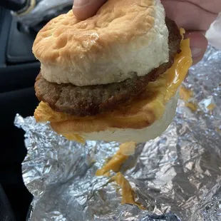 Sausage Egg and Cheese Biscuit