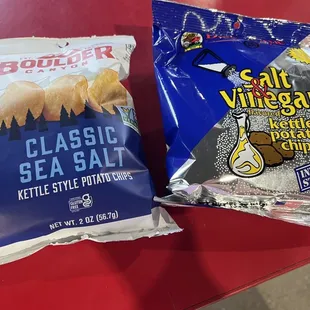 a bag of salt and a bag of sea salt