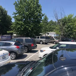 Parking lot on Sunday