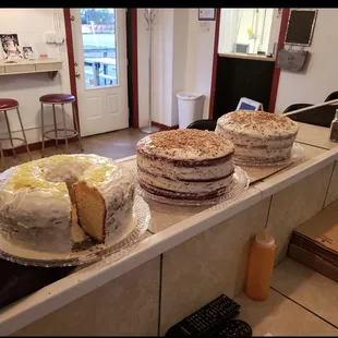 Homemade desserts ready