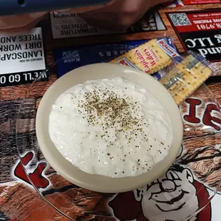 Cottage cheese with pepper