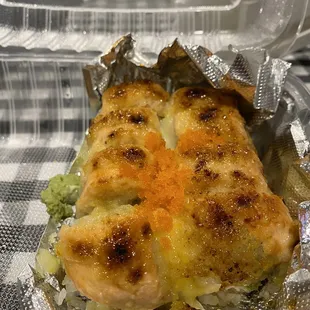 the inside of a foil packet