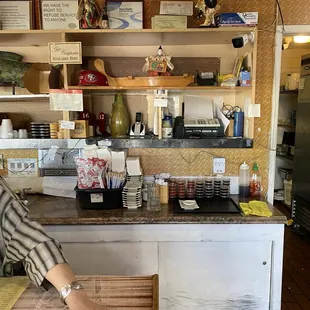 At the counter where you order.